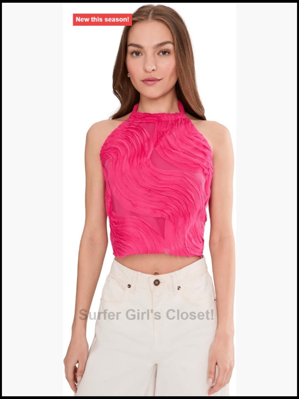 Womens Organza Halter Top Sleeveless Tie Back Blouse